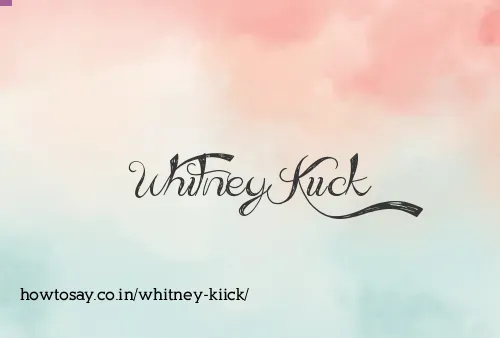 Whitney Kiick