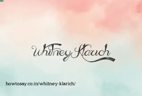 Whitney Klarich