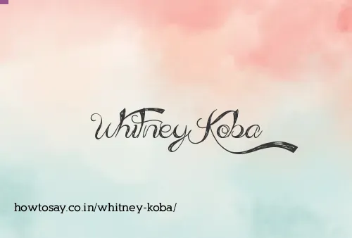 Whitney Koba