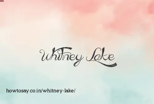 Whitney Lake