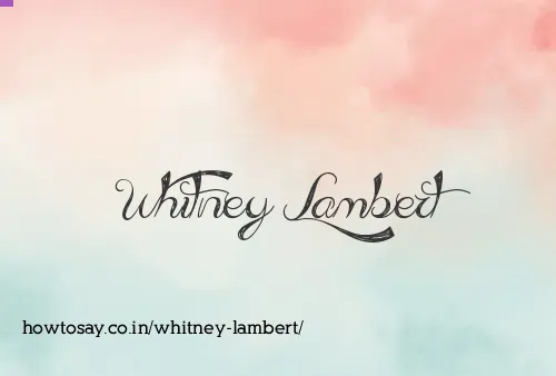 Whitney Lambert