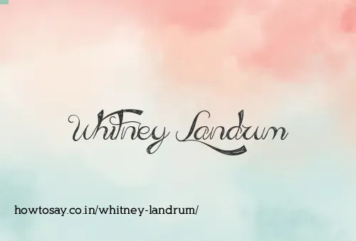 Whitney Landrum