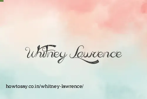 Whitney Lawrence