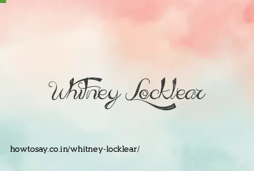 Whitney Locklear