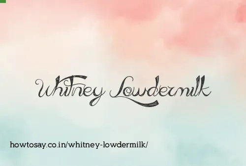 Whitney Lowdermilk