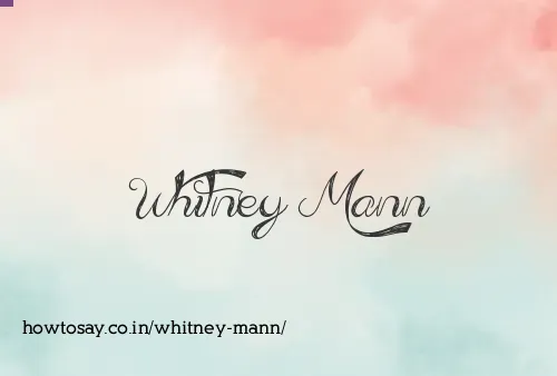 Whitney Mann