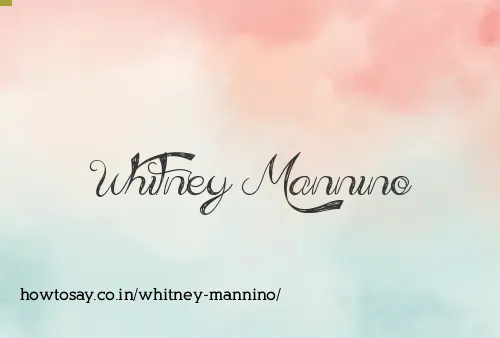 Whitney Mannino