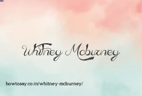 Whitney Mcburney