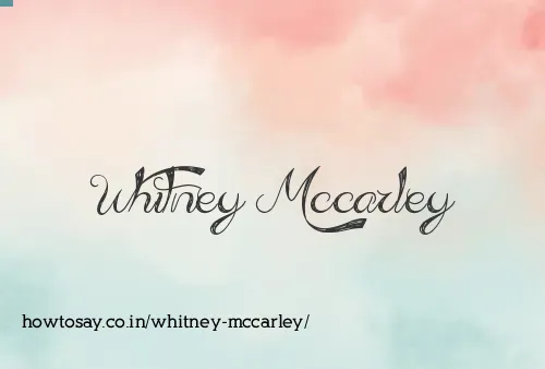 Whitney Mccarley