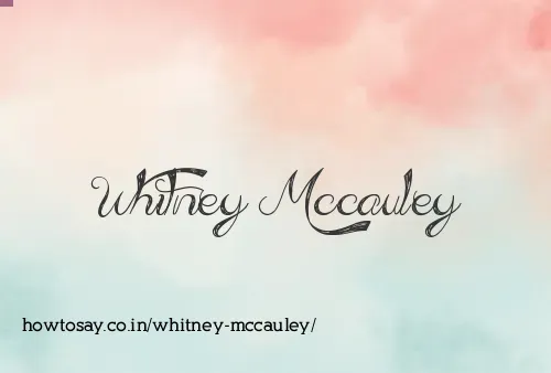 Whitney Mccauley