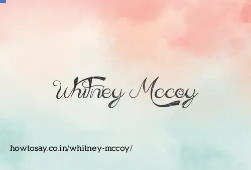 Whitney Mccoy