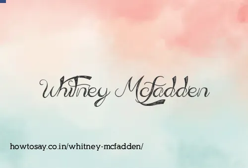 Whitney Mcfadden