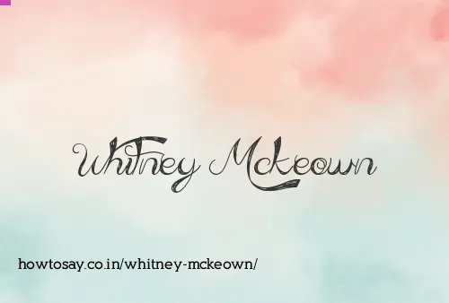 Whitney Mckeown