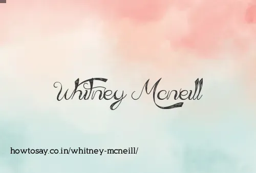 Whitney Mcneill