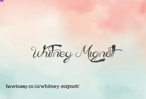 Whitney Mignott