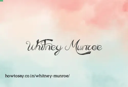 Whitney Munroe