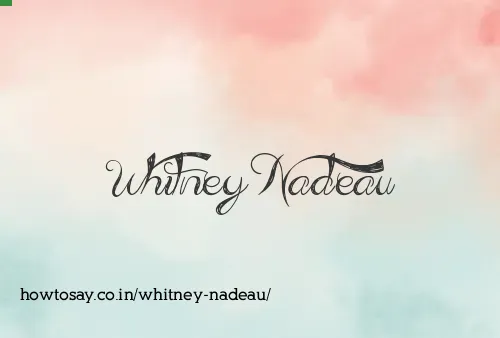Whitney Nadeau