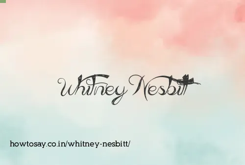 Whitney Nesbitt