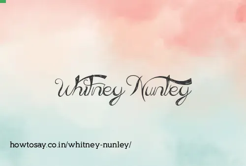 Whitney Nunley