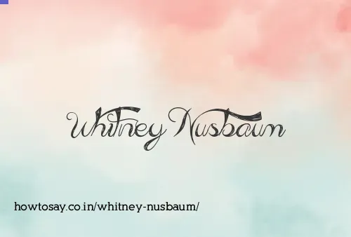 Whitney Nusbaum