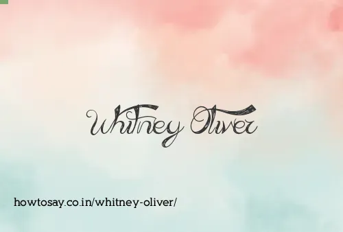 Whitney Oliver