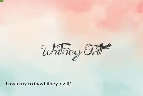 Whitney Ovitt