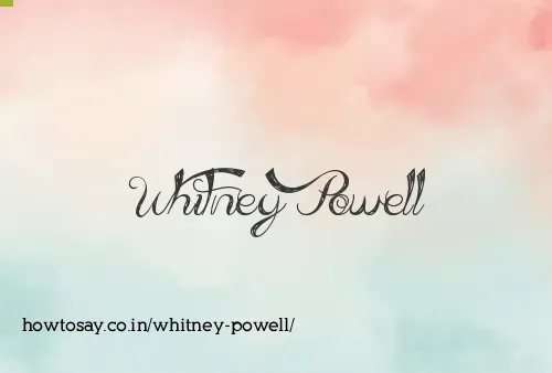 Whitney Powell
