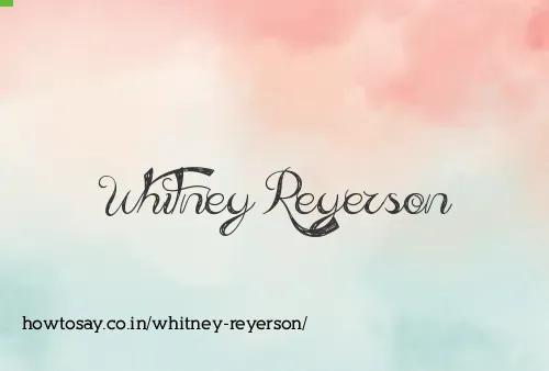 Whitney Reyerson