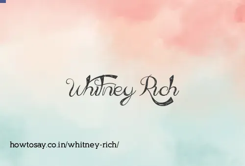 Whitney Rich