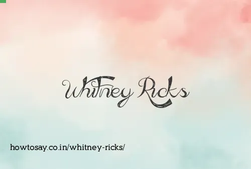 Whitney Ricks