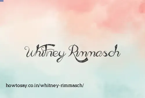 Whitney Rimmasch