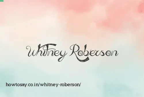 Whitney Roberson