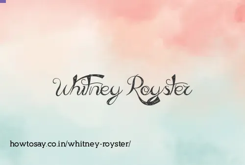 Whitney Royster