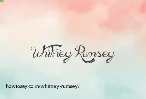 Whitney Rumsey