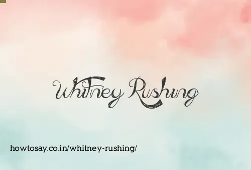 Whitney Rushing