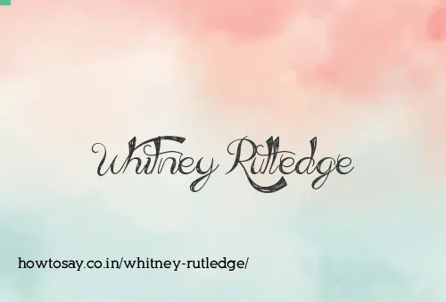 Whitney Rutledge