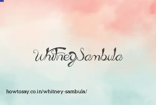Whitney Sambula