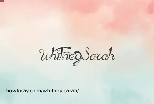 Whitney Sarah
