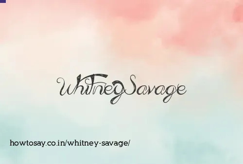 Whitney Savage