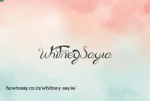 Whitney Sayia