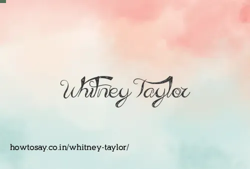 Whitney Taylor
