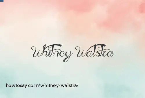 Whitney Walstra