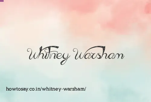 Whitney Warsham