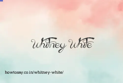 Whitney White