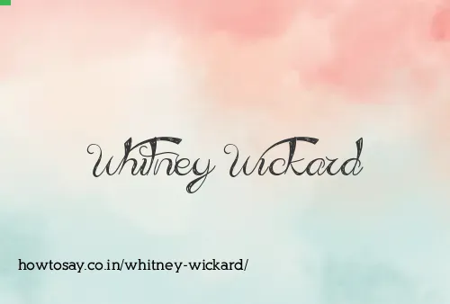 Whitney Wickard