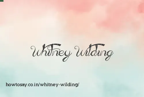 Whitney Wilding
