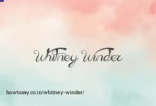 Whitney Winder