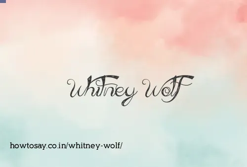 Whitney Wolf