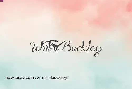 Whitni Buckley