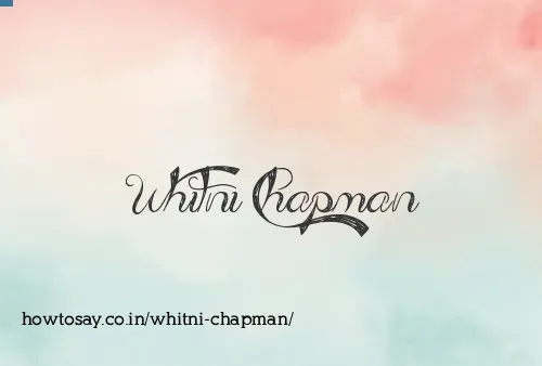 Whitni Chapman